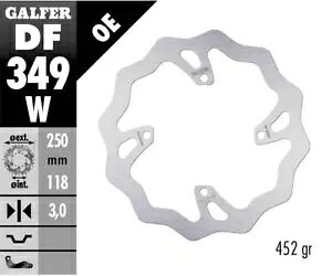 Galfer �t�����g �u���[�L �f�B�X�N �E�F�[�u�Œ� 250x3mm �X�Y�L RM 250 Z 2013 - 2018 Galfer Front Brake Disc WAVE FIXED 250x3mm SUZUKI RM 250 Z 2013 - 2018 �y���s�A���i�z