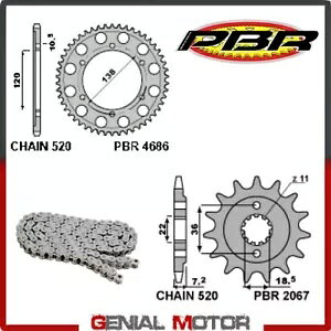 EK2560 `F[ƃXvPbgLbg 14 36 520 PBR z_ CMX300 A Rebel 2017 - 2018 EK2560 Chain and Sprockets Kit 14 36 520 PBR HONDA CMX300 A Rebel 2017 - 2018