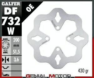 Galfer ���A �u���[�L�f�B�X�N �E�F�[�u �t�B�b�N�X 200x3,5mm ���}�n YFM 700 R ���v�^�[ DER/�E 06-12 Galfer Rear BrakeDisc WAVE FIX 200x3,5mm YAMAHA YFM 700 R RAPTOR DER/RIGHT 06-12 �y���s�A���i�z