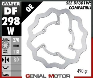 Galfer �t�����g �u���[�L �f�B�X�N �E�F�[�u�Œ� 270x3mm ���}�n WR 250 F 4T 2017 Galfer Front Brake Disc WAVE FIXED 270x3mm YAMAHA WR 250 F 4T 2017