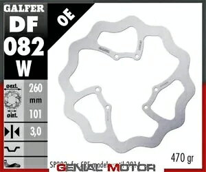 Galfer �t�����g �u���[�L �f�B�X�N �E�F�[�u�Œ� 260x3mm �z���_ CRF 450 L 2019 Galfer Front Brake Disc WAVE FIXED 260x3mm HONDA CRF 450 L 2019 �y���s�A���i�z