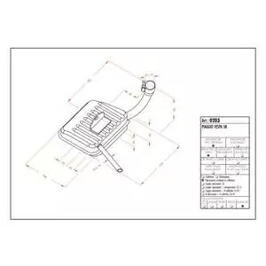 Rv[g GL][Xg VXe Leovince Sito Steel Vespa Vespa 1958 1958 Complete Exhaust System Leovince Sito Steel Vespa Vespa 1958 1958