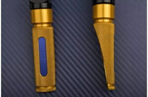 S[hu[ AtbgyO 9cm XYL DR 650 DR650 1996-2000 Gold-Blue Pair of Rear Footpegs 9cm SUZUKI DR 650 DR650 1996-2000
