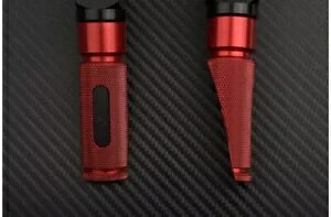 ԍyA A tbgyO 77mm }n XJ6 N XJ-6 2009-2017 Red-Black Pair of Rear Footpegs 77mm YAMAHA XJ6 N XJ-6 2009-2017