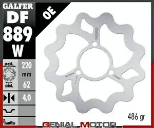Galfer リア ブレーキ ディスク WAVE FIXED 220x4mm HM CRE SIX COMPETITION 2009 Galfer Rear Brake Disc WAVE FIXED 220x4mm HM CRE SIX COMPETICION 2009