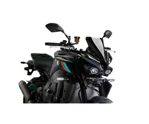 PUIG tgKX 21361N lCLbh NG X|[c }n MT-10 2022 - 2024 ubN PUIG Windshield 21361N NAKED NG SPORT YAMAHA MT-10 2022 - 2024 BLACK