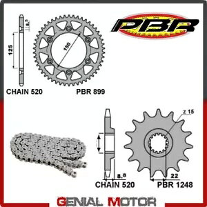 EK1915G `F[ƃXvPbgLbg 14 / 50 / 520 PBR KTM EXC SIX DAYS 2012 2019 p EK1915G Chain and Sprockets Kit 14 / 50 / 520 PBR for KTM EXC SIX DAYS 2012 2019