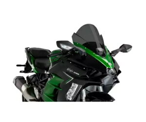 PUIG tgKX 21714F Z-[VO JTL jW H2 SX 2020 - 2024 _[NX[N PUIG Windshield 21714F Z-RACING KAWASAKI NINJA H2 SX 2020 - 2024 DARK SMOKE