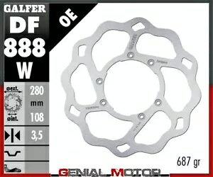 Galfer u[L fBXN tg EF[u Œ 280 x3.5 mm _[r e 4t 125 2006- Galfer brake discs front wave fixed 280 x3.5 mm derbi terra 4t 125 2006-