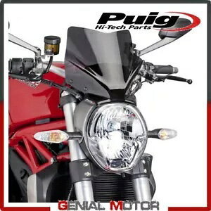 PUIG �t�����g�K���X �_�[�N�X���[�N 7013F �h�D�J�e�B �����X�^�[ 1200 / S 2017 / 2018 PUIG WINDSHIELD DARK SMOKED 7013F DUCATI MONSTER 1200 / S 2017 / 2018 �y���s�A���i�z