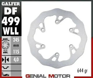 Galfer Au[LfBXN EF[uŒ\bh 245X4MM }n YZ 250FAWR F 4T 2003-2006 Galfer Rear Brake Disc WAVE FIXED SOLID 245X4MM YAMAHA YZ 250F,WR F 4T 2003-2006