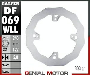 Galfer リアブレーキディスク ウェーブ固定ソリッド 240X5MM ホンダ CR 250 R 2002-2004 Galfer Rear Brake Disc WAVE FIXED SOLID 240X5MM HONDA CR 250 R 2002-2004
