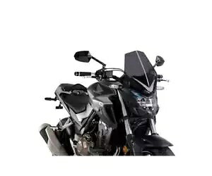 Puig �t�����g�K���X �_�[�N�X���[�N �l�C�L�b�h N.G.�X�|�[�c 3657F �z���_ CB 500 F 2016 - 2022 Puig Windshield Dark Smoke Naked N.G. Sport 3657F for HONDA CB 500 F 2016 - 2022 �y���s�A���i�z