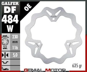 Galfer ���A �u���[�L �f�B�X�N �E�F�[�u�Œ� 228,5x5mm ���}�n SP 250 DX �}�W�F�X�e�B 2000 Galfer Rear Brake Disc WAVE FIXED 228,5x5mm YAMAHA SP 250 DX MAGESTY 2000 �y���s�A���i�z