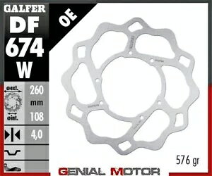 Galfer �u���[�L�f�B�X�N �t�����g �E�F�[�u�Œ� 260x4 mm HM CRE BAJA 1999-2002- Galfer brake discs front wave fixed 260x4 mm HM CRE BAJA 1999-2002- �y���s�A���i�z