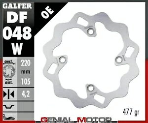 Galfer ���A�u���[�L�f�B�X�N �E�F�[�u�Œ� 220x4mm �z���_ NX 650 �h�~�l�[�^�[ 1988-1992 Galfer Rear Brake Disc WAVE FIXED 220x4mm HONDA NX 650 DOMINATOR 1988-1992 �y���s�A���i�z