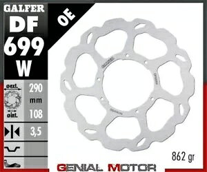 Galfer tg u[L fBXN EF[uŒ 290x3,5mm HM DERAPAGE50 RyeBV 2009-2010 Galfer Front Brake Disc WAVE FIXED 290x3,5mm HM DERAPAGE50 COMPETICION 2009-2010