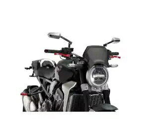 PUIG tgpl A~ z_ CB 650 R NEO SPS CAFE 2019 2024 ubN- PUIG front panel alum Honda CB 650 R NEO SPS CAFE 2019 2024 black-