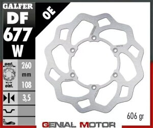 Galfer �u���[�L�f�B�X�N �t�����g �E�F�[�u�Œ� 260x3.5 mm AJP PR 4 125 SM / PRO 2010- Galfer brake discs front wave fixed 260x3.5 mm AJP PR 4 125 SM / PRO 2010- �y���s�A���i�z