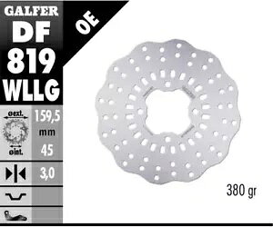 Galfer A u[L fBXN WAVE FIXED FT 159.5x3 RAC gCA x[^ EVO 300 4T 2012 2019 Galfer Rear Brake Disc WAVE FIXED FT 159.5x3 RAC TRIAL BETA EVO 300 4T 2012 2019
