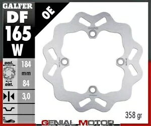 Galfer ���A�u���[�L�f�B�X�N �E�F�[�u�Œ� 184x3mm �X�Y�L RM 80 1996-2002 Galfer Rear Brake Disc WAVE FIXED 184x3mm SUZUKI RM 80 1996-2002 �y���s�A���i�z