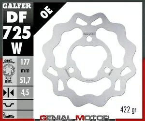 Galfer A u[L fBXN WAVE FIXED 177x4,5mm POLARIS TRAIL BLAZER Sf 1999 Galfer Rear Brake Disc WAVE FIXED 177x4,5mm POLARIS TRAIL BLAZER All Models 1999