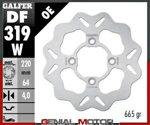 Galfer リア ブレーキ ディスク ウェーブ固定 220x4mm スズキ UH 150 バーグマン 2002 Galfer Rear Brake Disc WAVE FIXED 220x4mm SUZUKI UH 150 BURGMAN 2002
