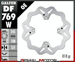 Galfer A u[L fBXN WAVE FIXED 245x5mm DUCATI MULTISTRADA 1000 DS 2003 Galfer Rear Brake Disc WAVE FIXED 245x5mm DUCATI MULTISTRADA 1000 DS 2003