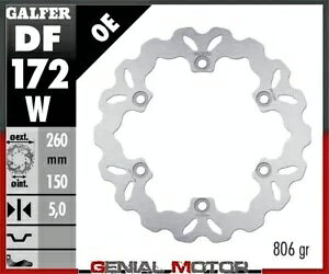 Galfer �t�����g �u���[�L �f�B�X�N WAVE FIXED 260x5mm KAWASAKI GPX 600 R 1988 Galfer Front Brake Disc WAVE FIXED 260x5mm KAWASAKI GPX 600 R 1988