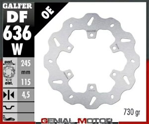 Galfer ���A �u���[�L �f�B�X�N �E�F�[�u�Œ� 243,5x4,5mm �h�D�J�e�B 900 �X�[�p�[���C�g 1993 Galfer Rear Brake Disc WAVE FIXED 243,5x4,5mm DUCATI 900 SUPERLIGHT 1993 �y���s�A���i�z