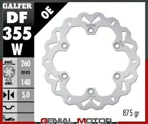 Galfer Au[LfBXN EF[uŒ 260x5mm XYL GSX 1300 R  2008-2013 Galfer Rear Brake Disc WAVE FIXED 260x5mm SUZUKI GSX 1300 R HAYABUSA 2008-2013
