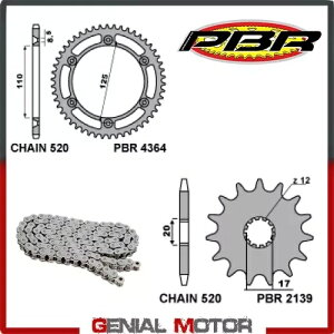 EK2198 `F[ƃXvPbg Zbg 11 42 520 PBR BETAMOTOR REV3 gCA 2000 - 2002- EK2198 chains and sprocket set 11 42 520 PBR BETAMOTOR REV3 TRIAL 2000 - 2002-