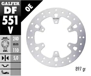 Galfer ���A �u���[�L �f�B�X�N ���E���h �Œ� 240x5mm ���C���� �G���t�B�[���h �N���V�b�N 500 2020- Galfer rear brake disc round fixed 240x5mm royal enfield classic 500 2020- �y���s�A���i�z