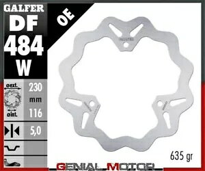 Galfer �u���[�L�f�B�X�N ���A �E�F�[�u�Œ� 228.5x5 mm ���}�n SP 250 DX MAESTY 2000- Galfer brake discs rear wave fixed 228.5x5 mm Yamaha SP 250 DX MAGESTY 2000- �y���s�A���i�z