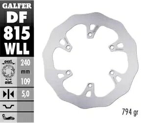 Galfer Au[LfBXN EF[uŒ\bh 240x5mm x[^ 350 RR EFI 2015- Galfer rear brake disc wave fixed solid 240x5mm beta 350 rr efi 2015-