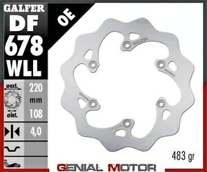 Galfer u[L fBXN A EF[u Œ\bh 220x4 mm KX GfLv 400 4t 2005- Galfer brake discs rear wave fixed solid 220x4 mm gas enducamp 400 4t 2005-
