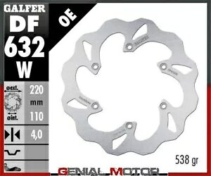 Galfer �u���[�L �f�B�X�N ���A �E�F�[�u �Œ� 220x4 mm �A�v�����A �y�K�\ 125 1991 -1992- Galfer brake discs rear wave fixed 220x4 mm Aprilia Pegaso 125 1991 -1992- �y���s�A���i�z