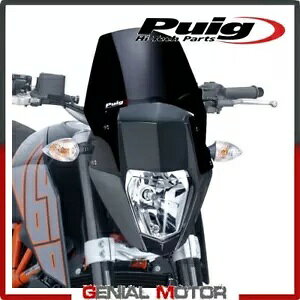 EChveNVfBXN PUIG ubN 6009N KTM DUKE 690 2012 / 2015- WIND PROTECTION DISC PUIG BLACK 6009N for KTM DUKE 690 2012 / 2015-