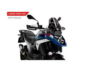 PUIG 21794F �X�|�[�c �t�����g�K���X ���[�_�[�t�� BMW R1300 GS �g���t�B�[ 2023 2024 �_�[�N�X���[�N PUIG 21794F SPORT Windshield WITH RADAR BMW R1300 GS TROPHY 2023 2024 DARK SMOKE �y���s�A���i�z