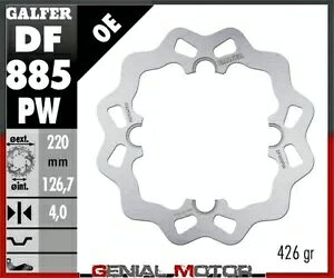Galfer A u[L fBXN WAVE 220x4mm HUSQVARNA 250 WR 2000 Galfer Rear Brake Disc WAVE 220x4mm HUSQVARNA 250 WR 2000