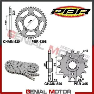 EK1114G �`�F�[�� �X�v���P�b�g �L�b�g 15 44 520 PBR �A�v�����A �y�K�\ 650 �X�g���[�_ 2007 - 2010 EK1114G Chain Sprockets Kit 15 44 520 PBR APRILIA PEGASO 650 STRADA 2007 - 2010 �y���s�A���i�z