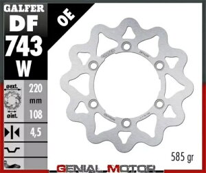 Galfer ���A �u���[�L �f�B�X�N �E�F�[�u�Œ� 220x4,5mm GASGAS 4 �z�C�[�� HP WILD 515 2009 Galfer Rear Brake Disc WAVE FIXED 220x4,5mm GASGAS 4 Wheels HP WILD 515 2009