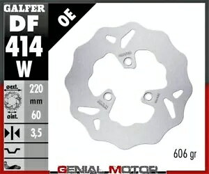 Galfer ブレーキディスク フロント ウェーブ固定 220x3.5 mm KYMCO PEOPLE 50 1999-2004- Galfer brake discs front wave fixed 220x3.5 mm KYMCO PEOPLE 50 1999-2004-