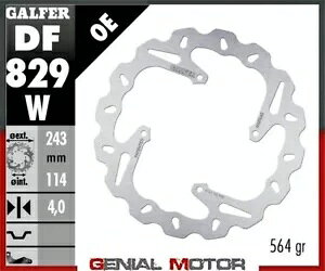 Galfer �u���[�L �f�B�X�N ���A �E�F�[�u �Œ� 243x4mm TM SMM 530 F 2014- Galfer brake discs rear wave fixed 243x4mm TM SMM 530 F 2014-