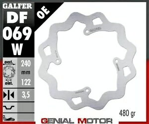 Galfer ブレーキディスク リア ウェーブ 固定 240x3.5 mm ホンダ CRF 300 X 2014- Galfer brake discs rear wave fixed 240x3.5 mm Honda CRF 300 X 2014-