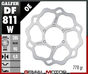 Galfer �t�����g �u���[�L �f�B�X�N WAVE FIXED 280x4mm MOTORHISPANIA RYZ PRO SM 2009 Galfer Front Brake Disc WAVE FIXED 280x4mm MOTORHISPANIA RYZ PRO SM 2009 �y���s�A���i�z
