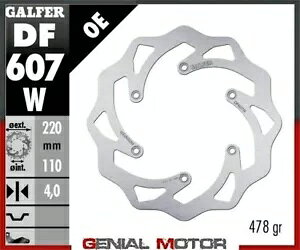 Galfer �u���[�L�f�B�X�N ���A�E�F�[�u�Œ� 220x4 mm HUSABERG 450 FSE 2005- Galfer brake discs rear wave fixed 220x4 mm HUSABERG 450 FSE 2005- �y���s�A���i�z