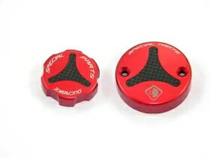 t̃^N Lbv bh Ducabike Ducati Monster 937 2021 - 2023 Fluid Tank Caps Red Ducabike For Ducati Monster 937 2021 - 2023