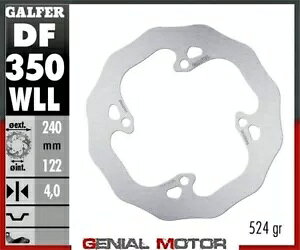 Galfer ���A�u���[�L�f�B�X�N �E�F�[�u�Œ�\���b�h 240x4mm �X�Y�L RM 250 Z 2013-2018 Galfer Rear Brake Disc WAVE FIXED SOLID 240x4mm SUZUKI RM 250 Z 2013-2018 �y���s�A���i�z