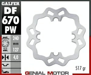 Galfer A u[L fBXN WAVE 240x4mm SHERCO SE 3.0i 2012-2013 Galfer Rear Brake Disc WAVE 240x4mm SHERCO SE 3.0i 2012-2013